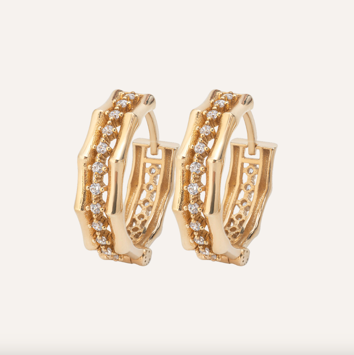 Golden 14K Radiance Hoop Earrings