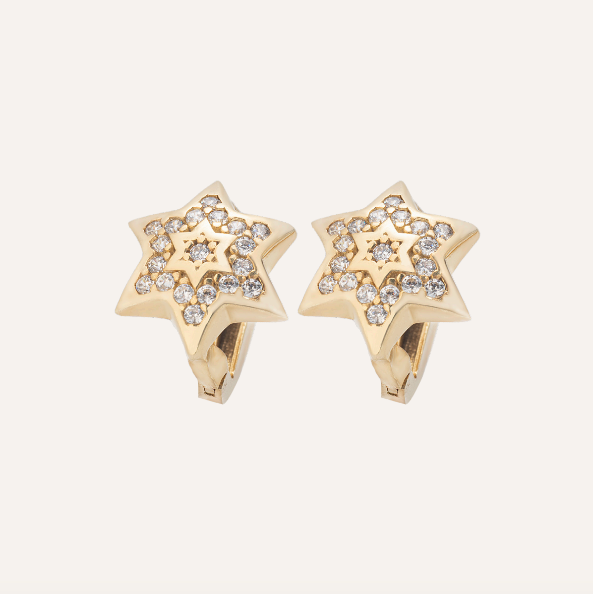 14K Star-Shaped Earrings