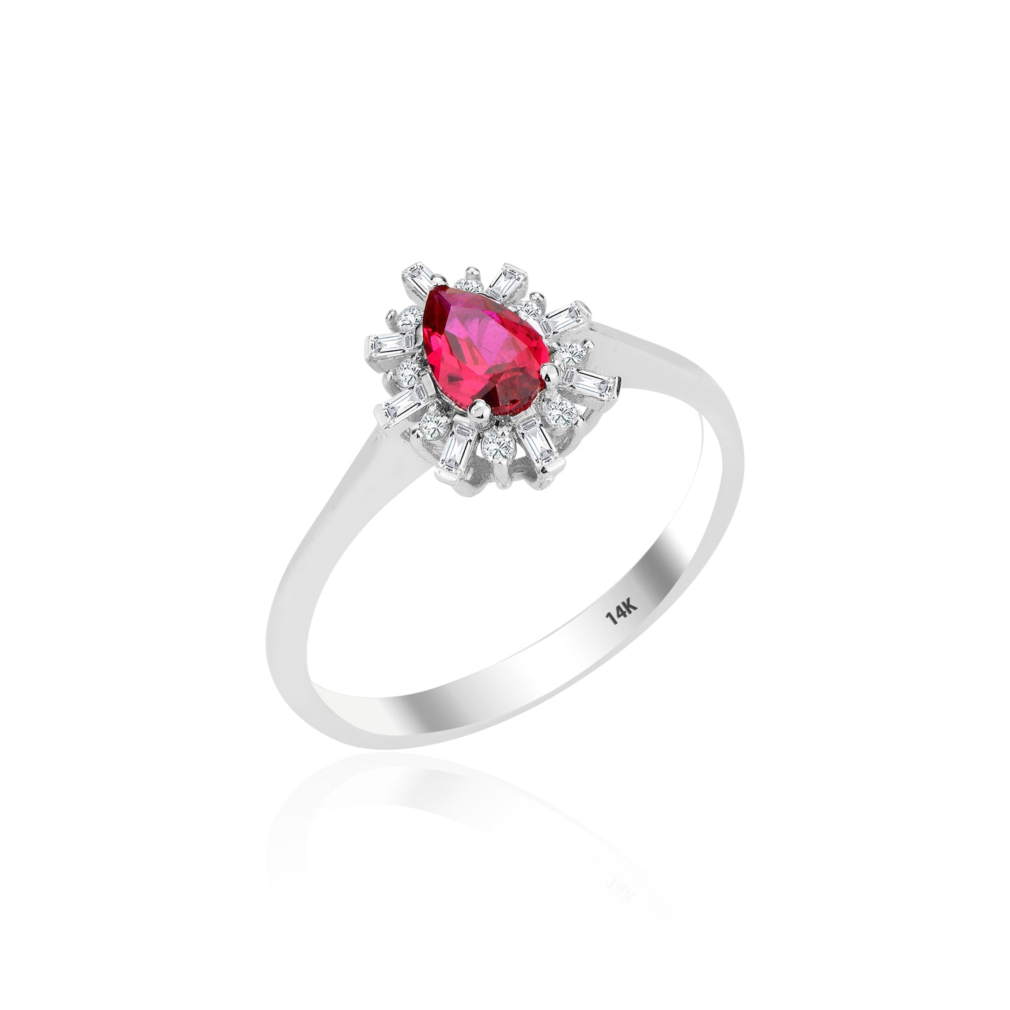 Ruby Red Diamond Ring