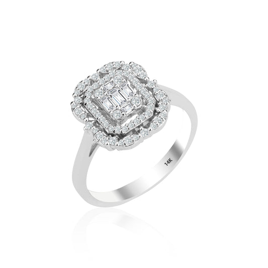 Baguette-Cut Diamond Ring