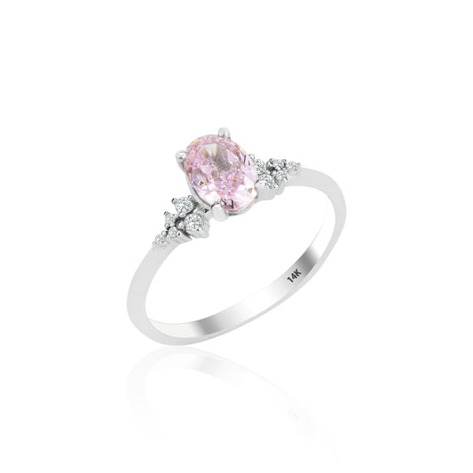 PT 1.74 Pink Ring Single Diamond